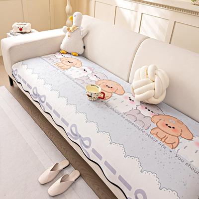 Cute Summer Sofa Cushion, Dust-proof Seat Cushion, All-season Non-slip Cushion, Armrest Cover Towel, Cover Cloth, Cool Feeling New