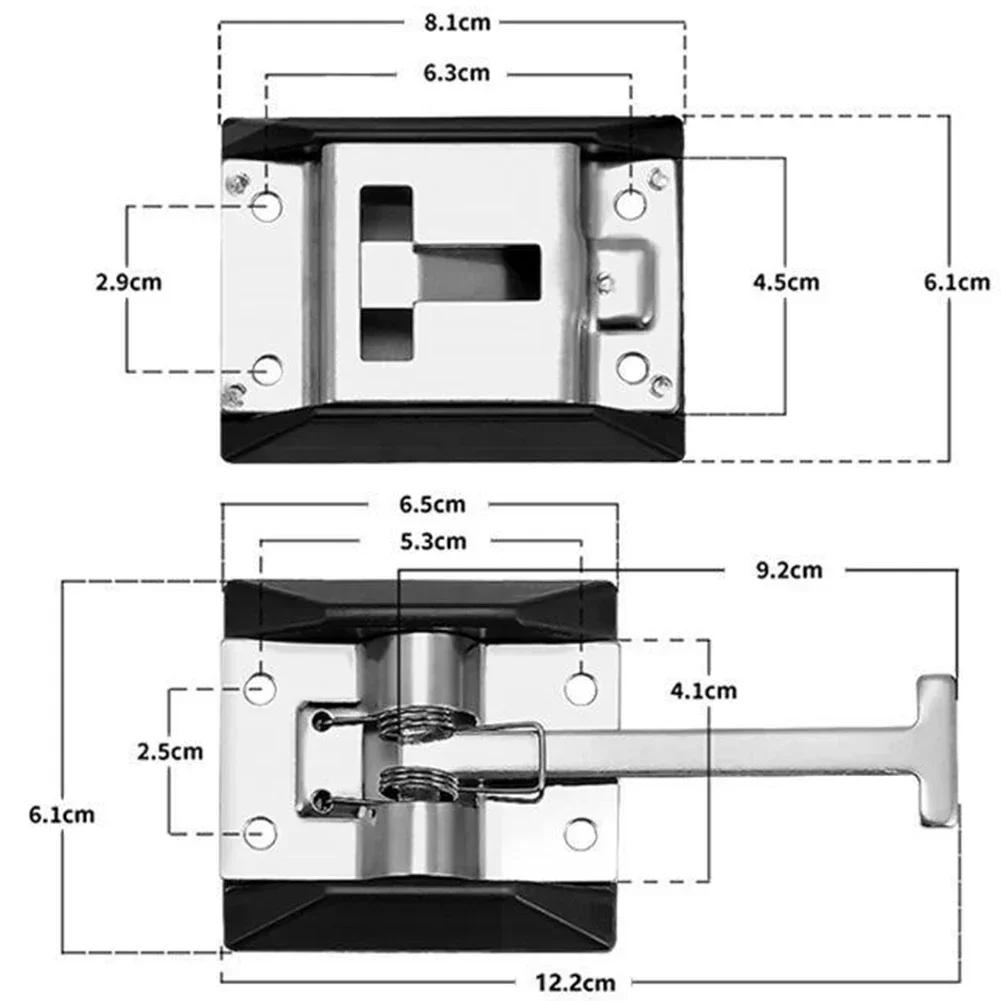 Stainless Steel Door Retainer Latch Entry Door Catch Latch Trailer Camping Car RV Door Holder T-Style Latch Catch Plate Hook