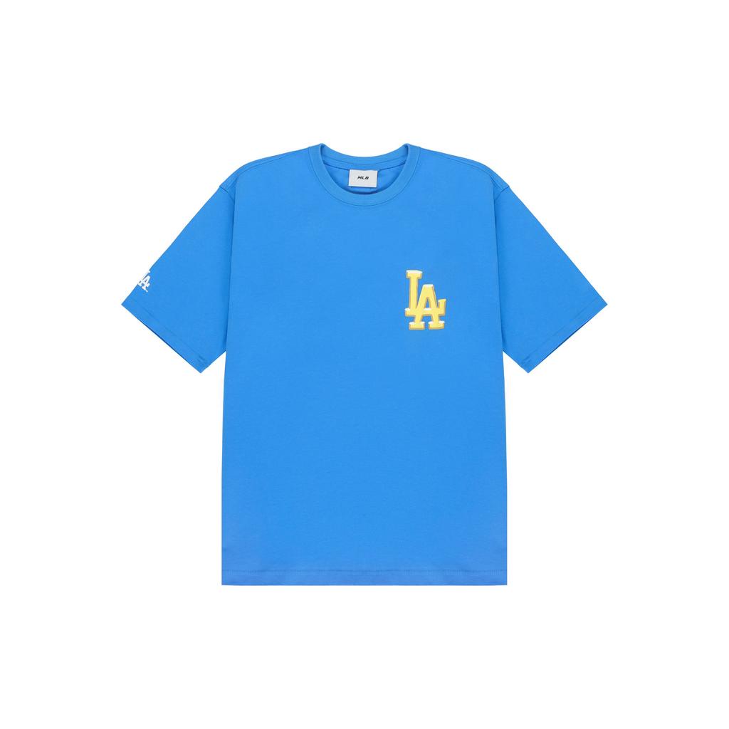 MLB Los Angeles Dodgers Letter Round Neck Short Sleeve T-Shirt Unisex T-Shirts Blue 3ATSE1123-07BLS