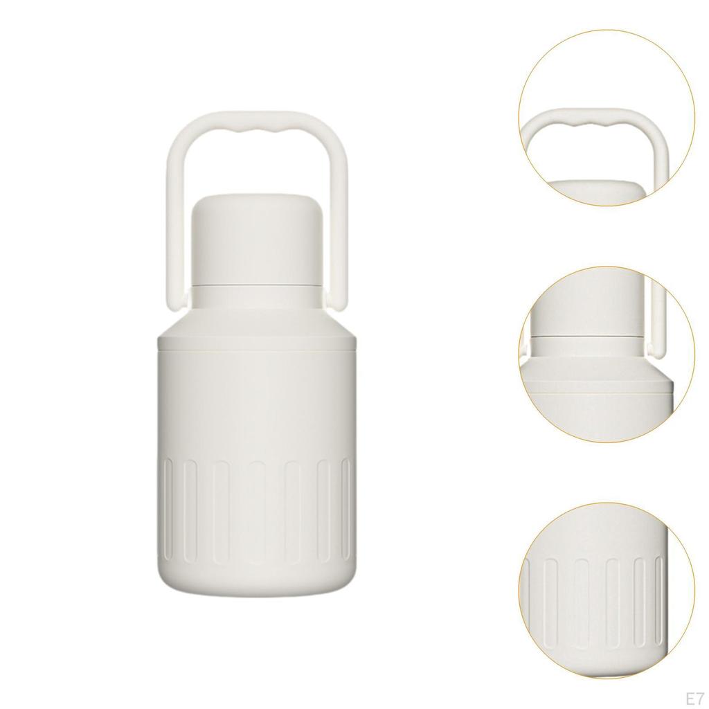 Insulated Water Bottle Drink 1000ml Portable with Handle Thermal Mug for Running