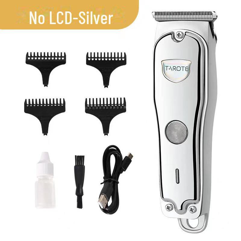 

Машинка для стрижки волос с ЖК-дисплеем и зарядкой от USB, Т-образной формы, нулевым лезвием и градиентной резьбой 805 without power digital display серебряный