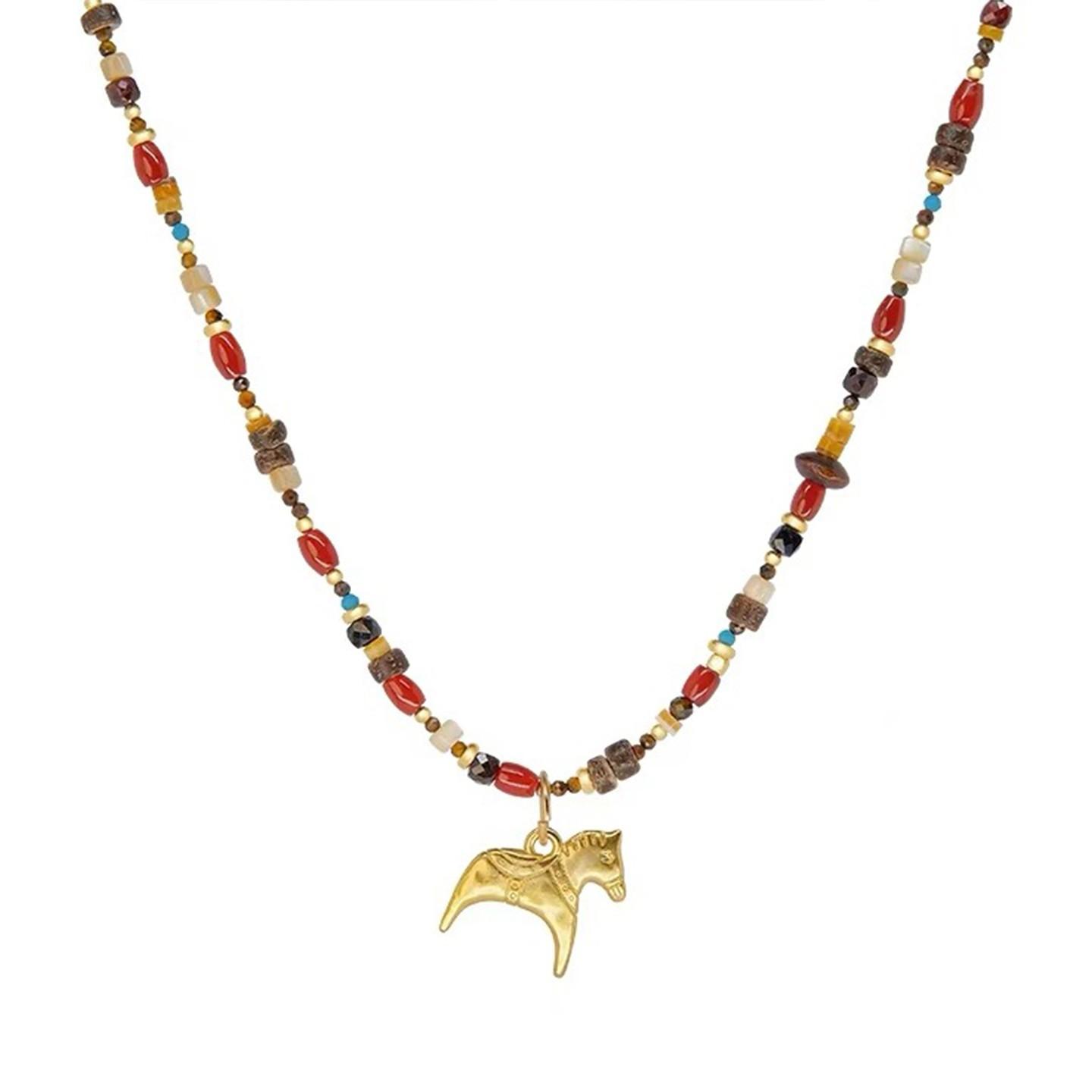 Beaded Pony Necklace Female Dream Clavicle Chain