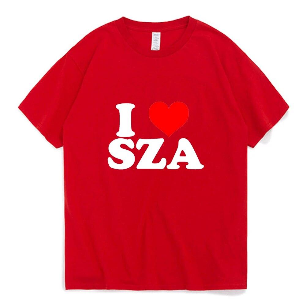 I Love SZA Good Days Graphics Print T-shirt Unisex Women Hip Hop Rapper 90s Vintage Short Sleeve Tees Teen Streetwear Trend T Shirt