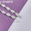 CHSHINE 925 Sterling Silver Hollow Round Chain Bracelet for Women Wedding Fashion Charm Jewelry