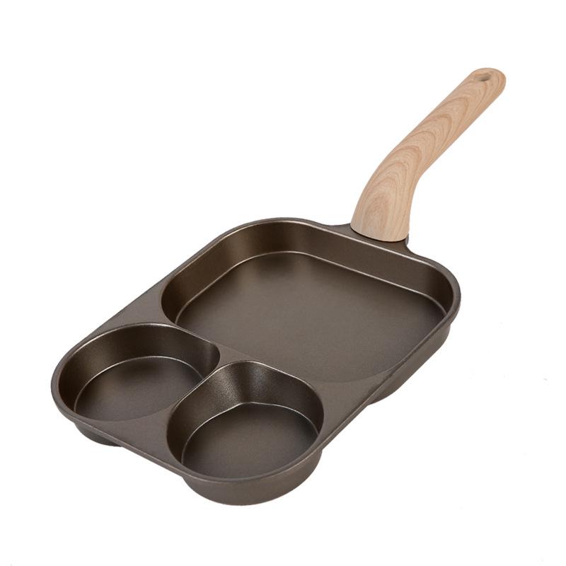 "Non-Stick Maifan Stone Omelette Pan - 4-Hole Mini Breakfast and Pancake Pan"