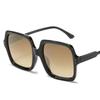 Durable High Quality Durable High Quality Vintage Oversize Square Sun Glasses Women Black Gradient Fashion Luxury