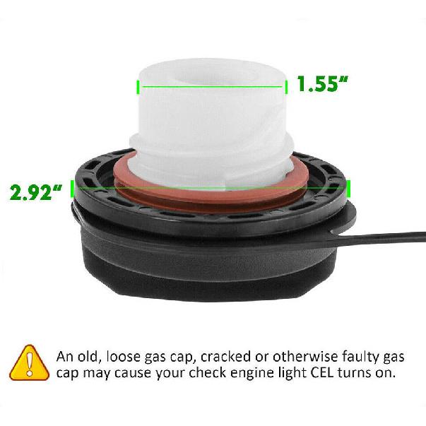 Fuel Gas Tank Filler Cap With Tether For 2005-2007 Ford Mustang 4.0L V6, 4.6L V8
