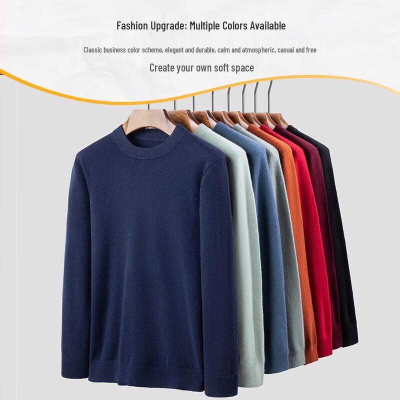 SHANSHAN Men's 100% Cashmere High Neck Sweater