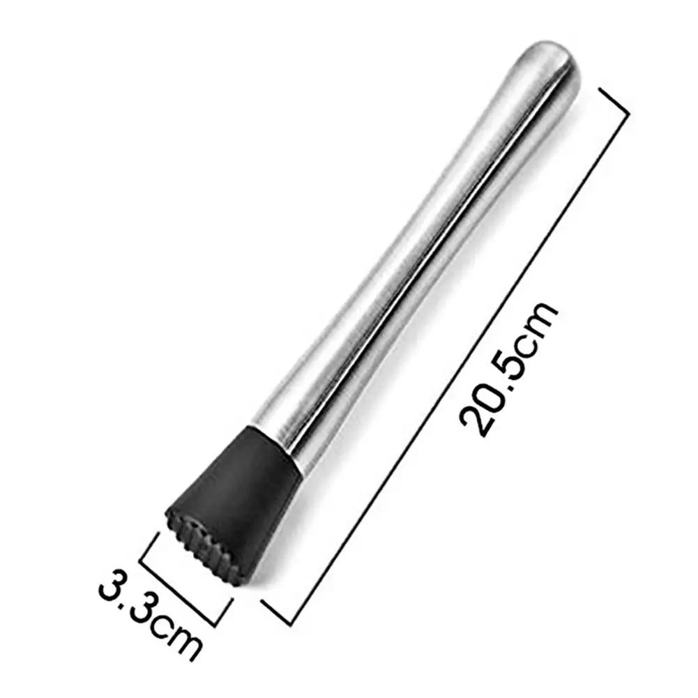 

Metal Squeezer Stainless Steel Wine Mixing Stick Cocktail Shaker Ice Crusher Barware Tool Handle Press Multifunctional Bar Tool