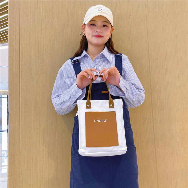 

Women s bag new contrasting color handbag fashionable simple personalized small square bag