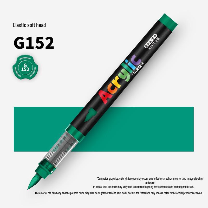 60-Color Soft Tip Liquid Ink Acrylic Marker Set for Primary School Art