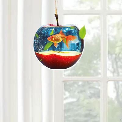 Apple Akvárium 2D Závěsná ozdoba Auto Auto Příslušenství Kreativní dárek k narozeninám Batoh