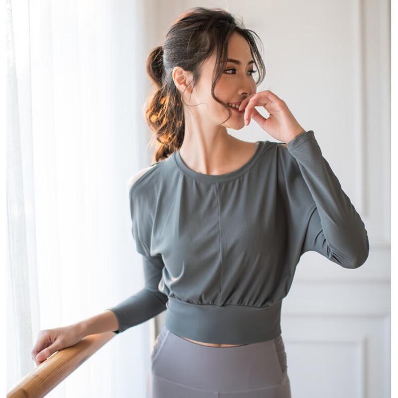 OEING Women s Off-Shoulder Long Sleeve Yoga & Fitness Top