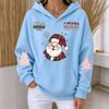 Women's Casual Christmas Print Long Sleeve Hoodie Pullover Sweatshirt for Everyday Wear