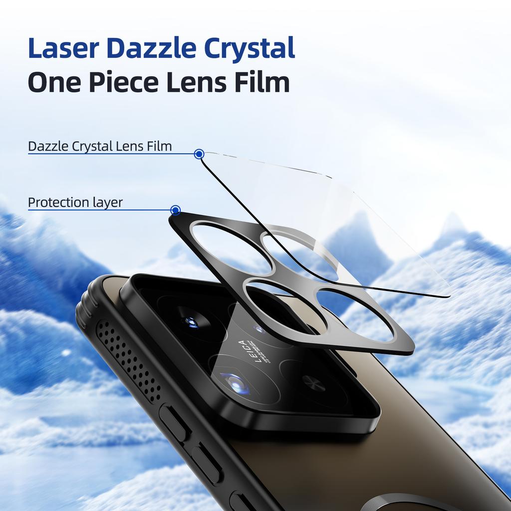 For Xiaomi 15 Magnetic Case TPU PC Cooling Matte Phone Back Cover with Lens Film