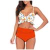 Women's Striped Printing Padded Push Up 2 Piece Bikini Sets Swimsuits Beachweart