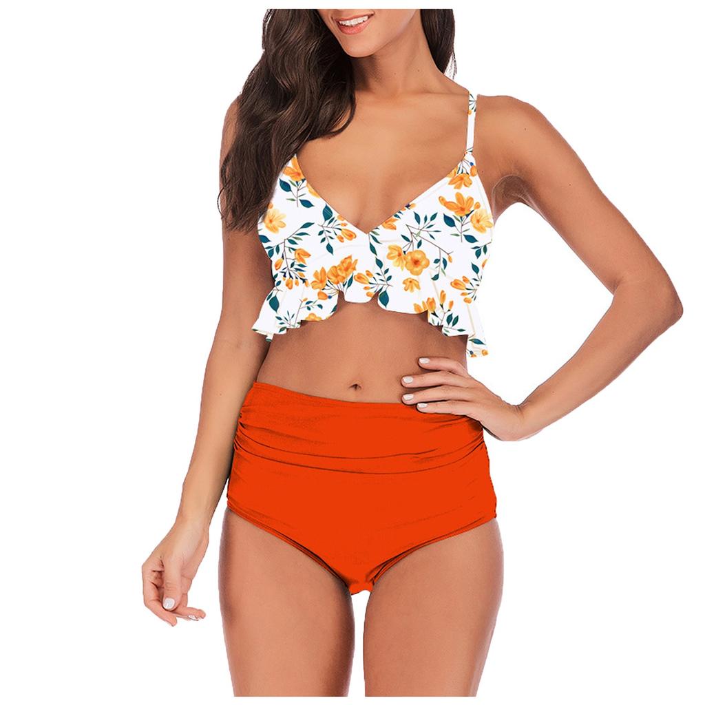 Women's Striped Printing Padded Push Up 2 Piece Bikini Sets Swimsuits Beachweart