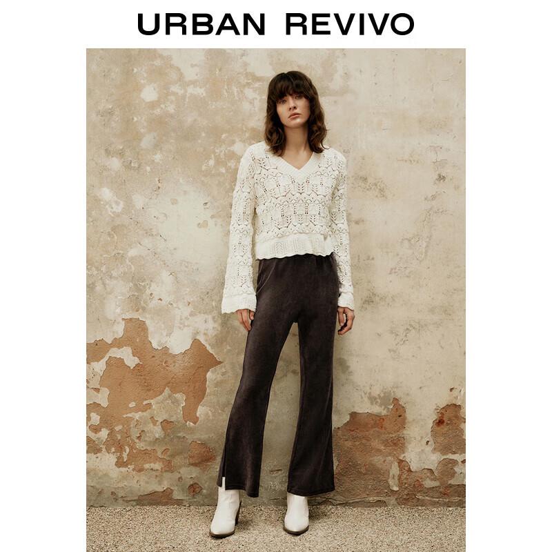 UR Women's Casual Elastic Waist Drawstring Flared Pants