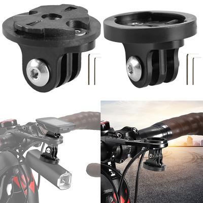 Bicycle Sport Camera Mount Holder Base Aluminum Alloy Bike Front Light Bracket Speedometer Adapter For Garmin Gopro Accessories