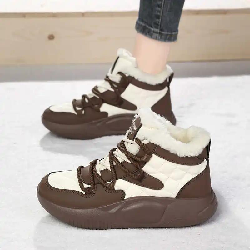Snow Booties Snow Boot Flatas For Women Casual Leopard Sneakers Woman Ski Skate Shoes Sport Loofers Hypebeast Sapa Latest