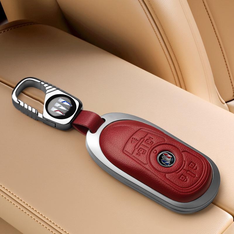 Compatible Key Case for Buick Encore, Envision, Regal, Envision GX/Flag Models, Shell Buckle Design.