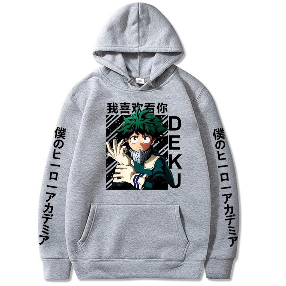 Japonské Anime My Hero Academia Grafické Mikiny s Dlouhým Rukávem Vtipná Mikina Bakugou Katsuki Harajuku Pánská Móda Streetwear