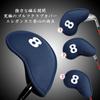 Golf Iron Covers, 11-Piece Set, Magnetic Closure, Wedge Covers, Neoprene Material, Lightweight, Numbered, Head Protection Covers, LT-018 (Navy)