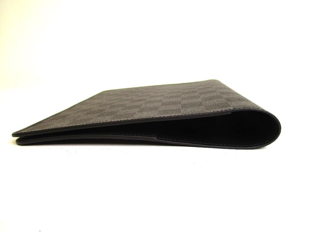 Authentic LOUIS VUITTON Graphite Leather Notebook Holders Desk Agenda Coover A5 #a078  Refurbished