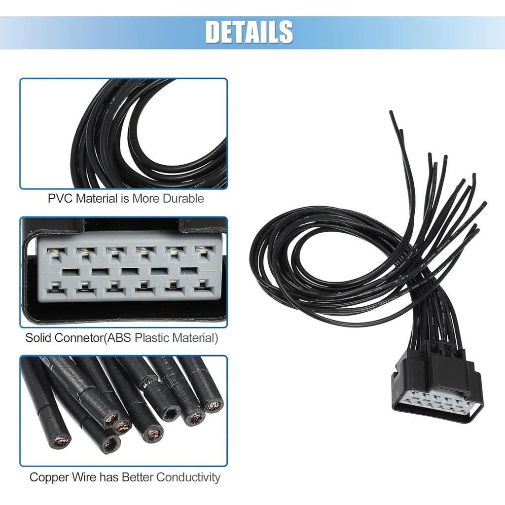 Unifizz WPT928 15326110 Heated/Cooled Seat Module Connector Wire Kit Heated Seat Wiring Connector Wire Harness Replacement for Ford F-250 F-350 F-450
