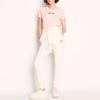 Armani Exchange FW23 Letter Logo Embroidered Drawstring Cuffed Sweatpants Women bottoms Off-White 6RYPLB-YJEBZ-1130
