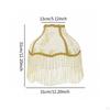 Bell Shape Scallop Lamp Shade Lampshade Handmade with Tassels Beads for Office Table Hotel Home