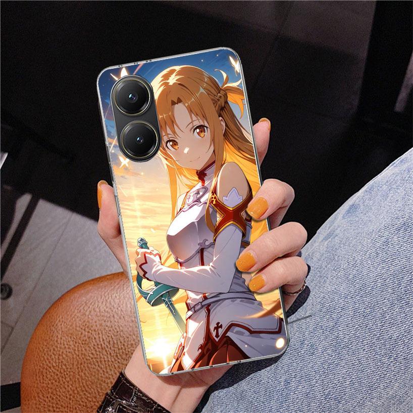 Anime Sword Art Online SAO Handyhülle für Xiaomi Poco X7 X6 X5 Pro F7 Ultra Redmi 15C 15 13C 13 12C 12 10 10A 10C 9 9A 9C 9T