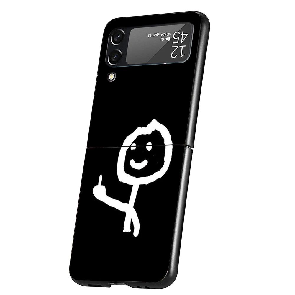 Middle Finger Phone Case For Samsung Galaxy Z Flip 7 6 5 4 3 5G Cover ZFlip7 ZFlip6 ZFlip4 ZFlip5 ZFlip3 Coque Fundas Galaxy Z F