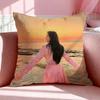 Celebrity KKim You Jung Cushion Cover Breathable Linen Pillowcase Summer Odorless EcoFriendly Invisible Zipper Washable