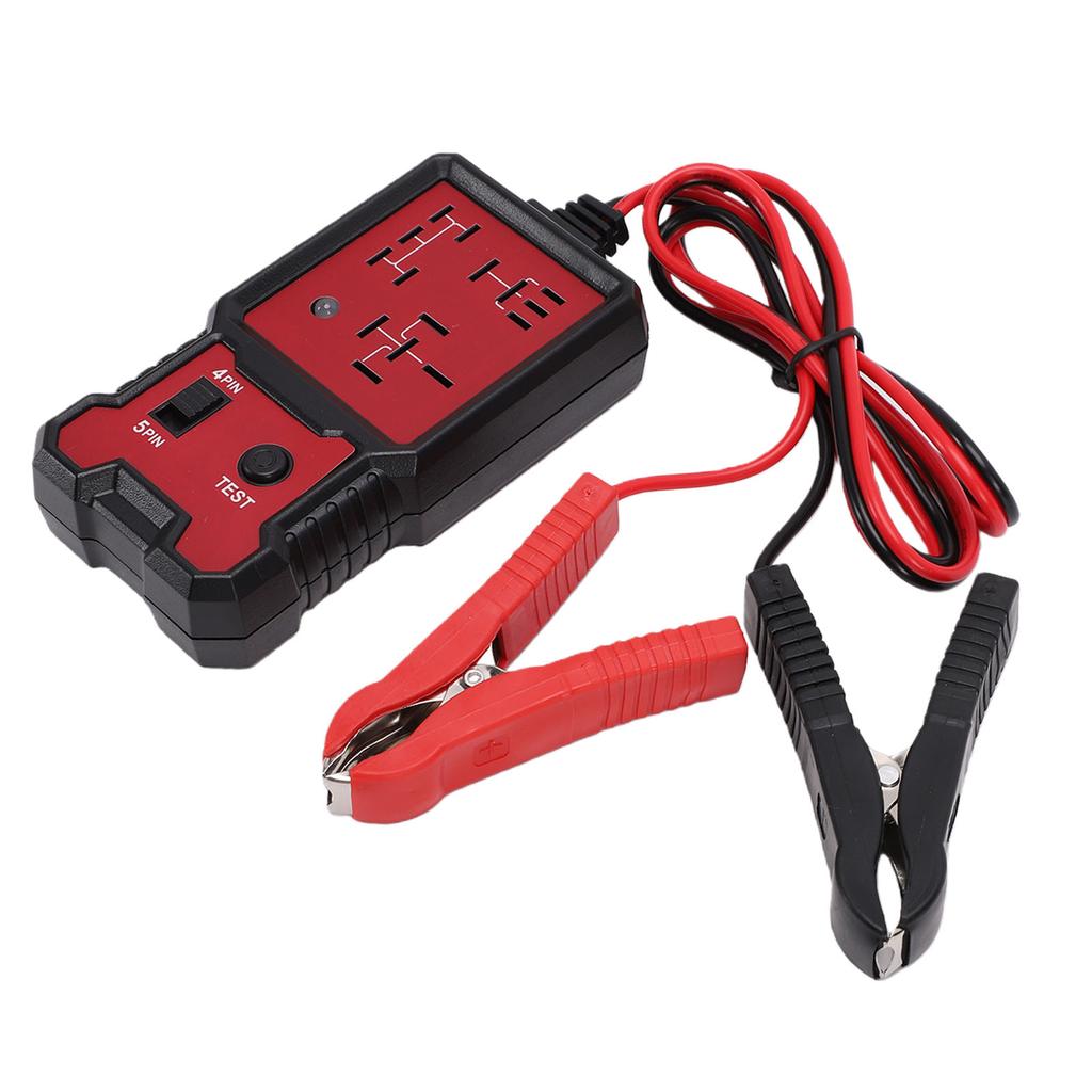 Automotive Relay Tester 4 Pin 5 Pin Universal Car Relay Tester Diagnostic Tool with Battery Clips for Repair