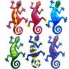 Gecko Metal Wall Decor Colourful Lizard Hanging Craft Home Garden Ornament Fence