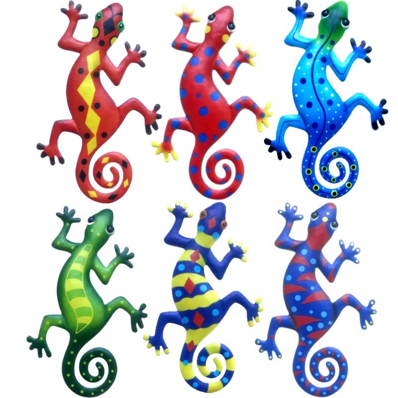 Bh043 Metal Wall Hanging Decorative Art For Home Blue And Red American Style Wall Decor