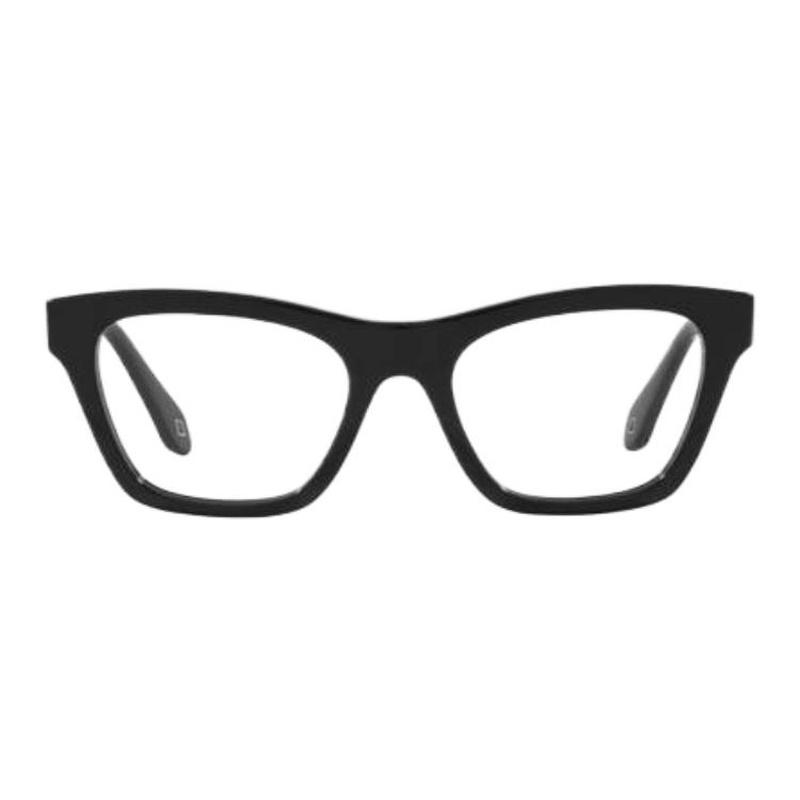 Armani GIORGIO George Temple Signature Print Acetate Irregular Optical Frame Women s Black