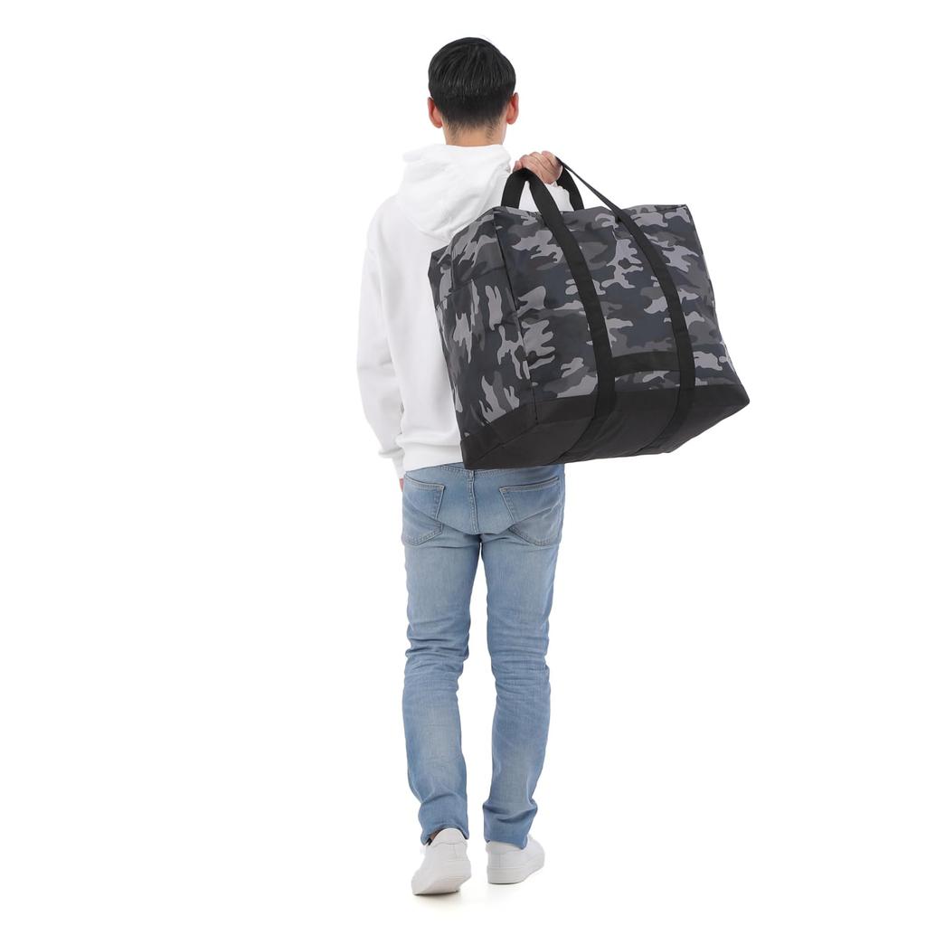 VivaSmile Large Storage Bag, Large Capacity, Zipper Type (Gray Camouflage, Size M)