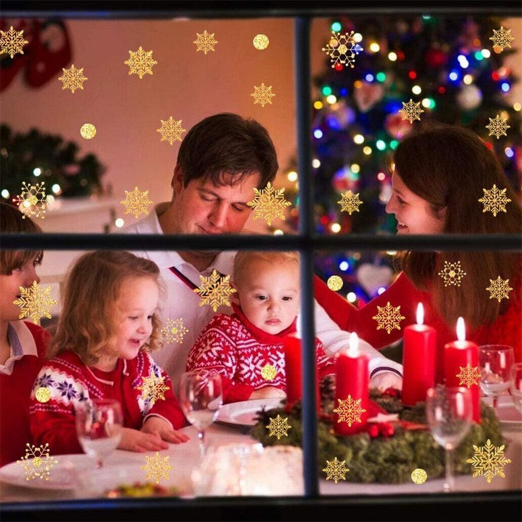 Christmas Window Stickers Christmas Clings Snowflakes Sticker Static Sticker for Xmas Stickers Window Christmas Window Decoration