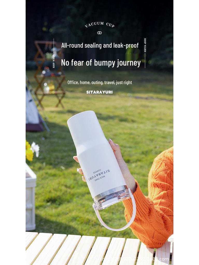 Large Insulated Sports Water Bottle with Double Straw, Ideal for Office, Gym, and Car Use