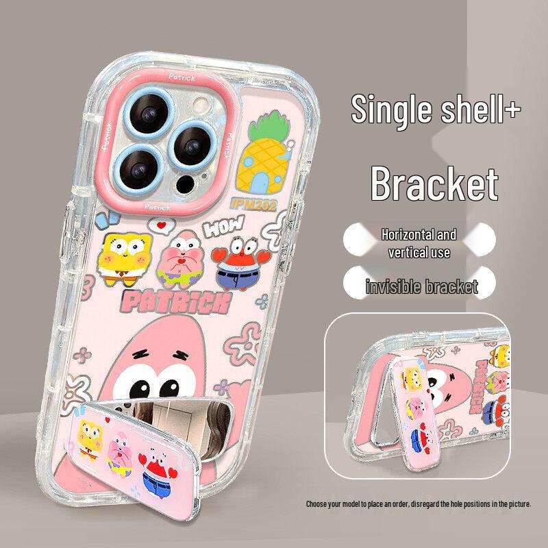 Pineapple Sponge Design Mirror Shell iPhone Case for Apple 17 Pro Max, 16, 15, 14