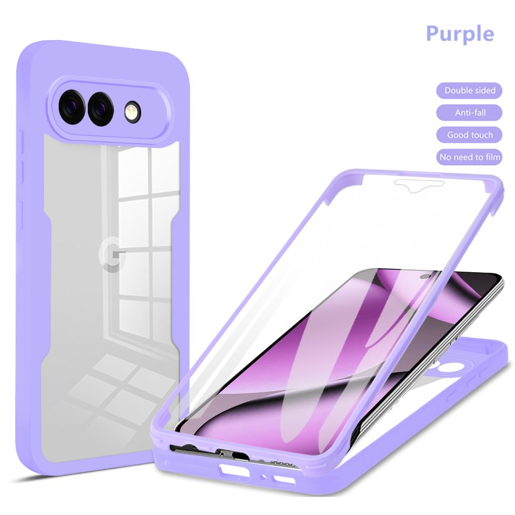 Luxury Transparent 360 Full Body Protect Shockproof Case for Google Pixel 10A Pixel 10 Pro XL 9 Pro Anti-drop Protect Back Cover