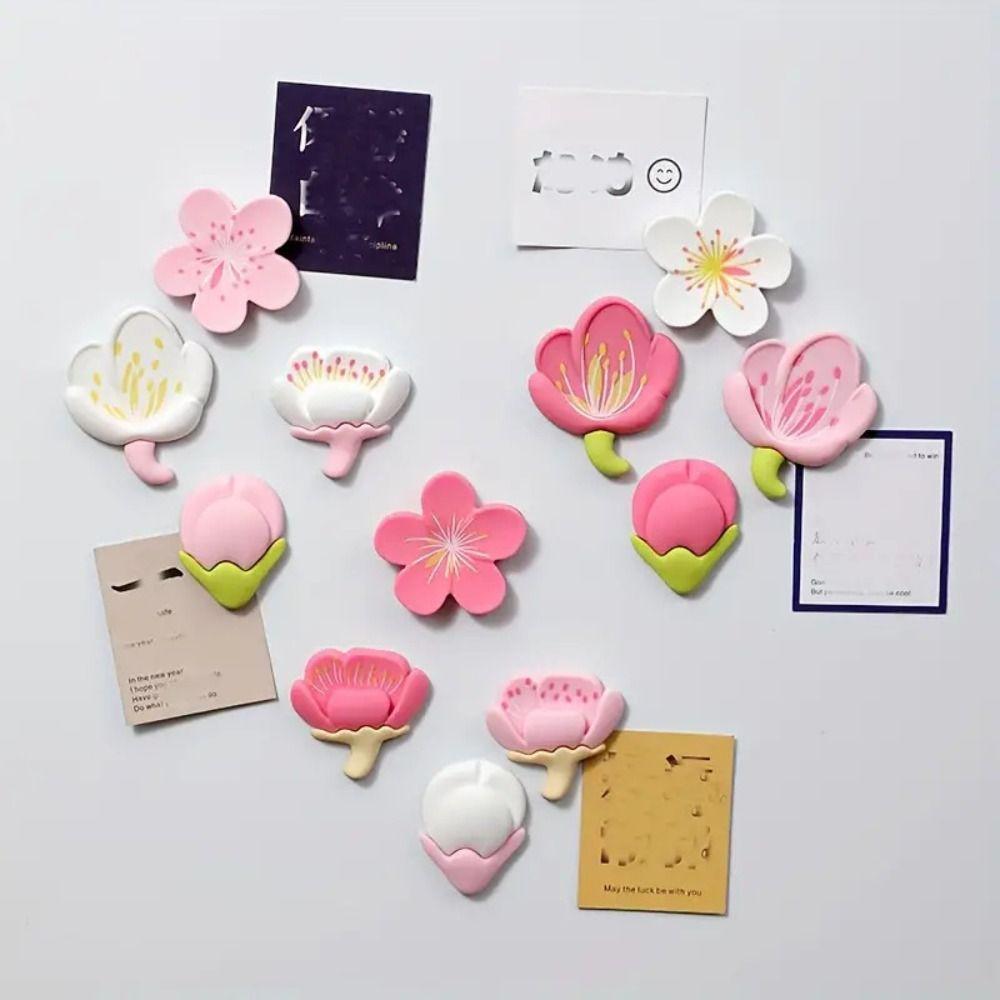 20/30Pcs 3D Sakura Pushpins Creative Pink Flower Push Pins Blackboard Push Pins  Photo Wall Decor