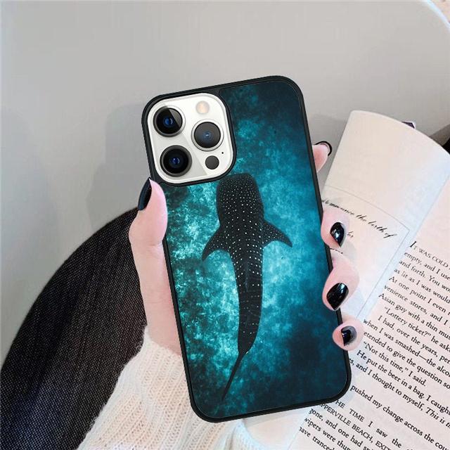 Ocean Whale Shark Swimming Coque Shell For iPhone 17 Air 15 16 14 13 12 Pro Max 11 Pro Max Plus Phone Case Cover