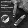 Stainless Steel Anti-Splash Nail Clippers with Large Opening and Debris Collection Compartment