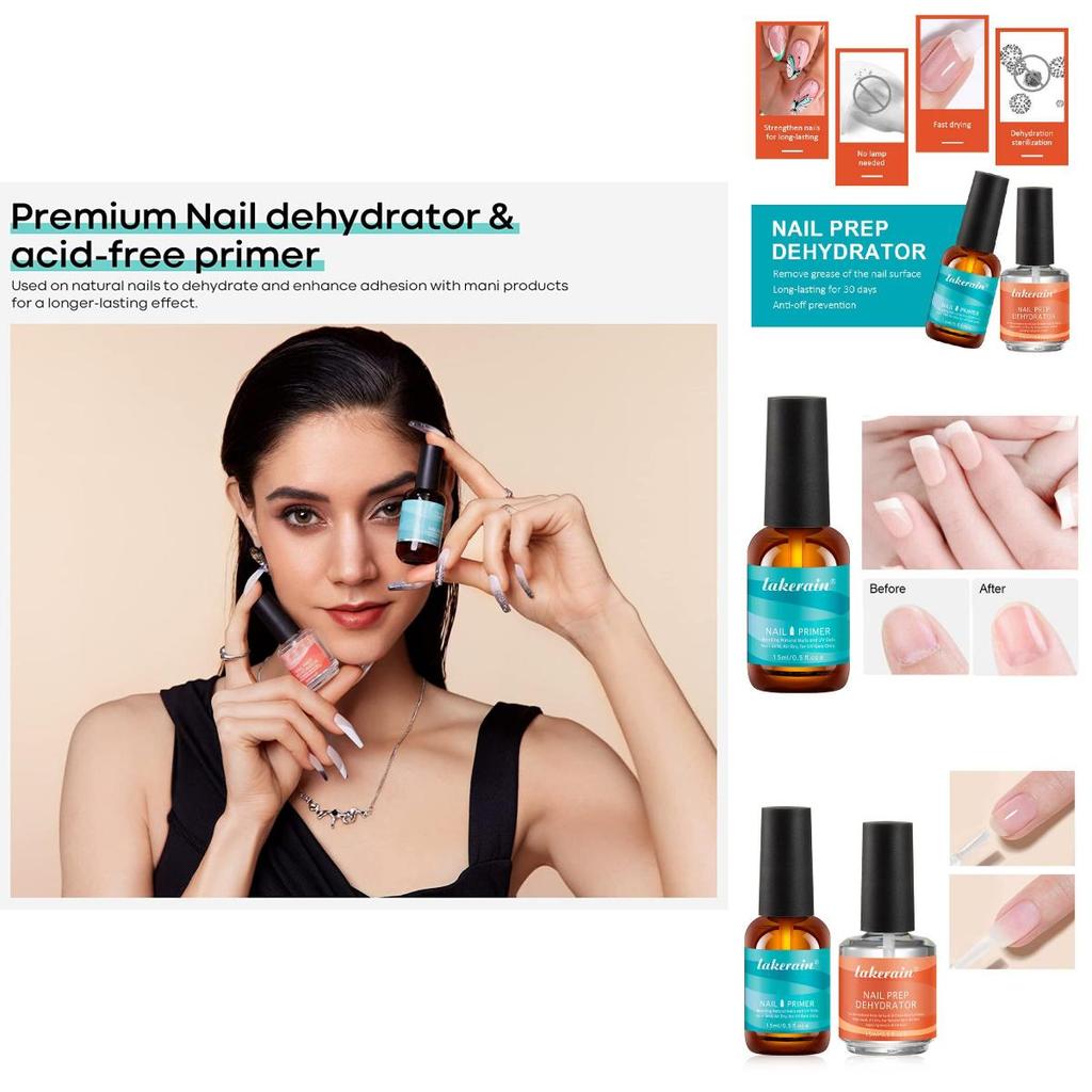 Nagel Primer Set Met Balancerende Oplossing En Lijm Voor Professionele Manicure Verzorging