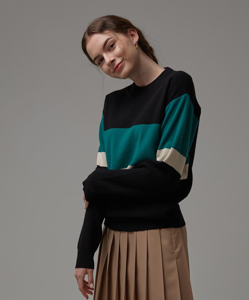Illoil Color Block Knit Top - 2Color