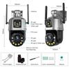 LS VISION 6MP Real 36X Optical Zoom WIFI Camera Outdoor Dual Lens PTZ Humanoid Detection Color Night Vision Surveillance IP Camera iCSee App