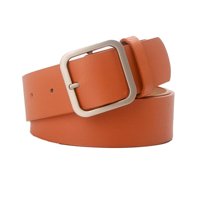 

1Pc Belt Casual Trouser Fashion PU Solid Color Pin Buckle Waistband Waist Strap